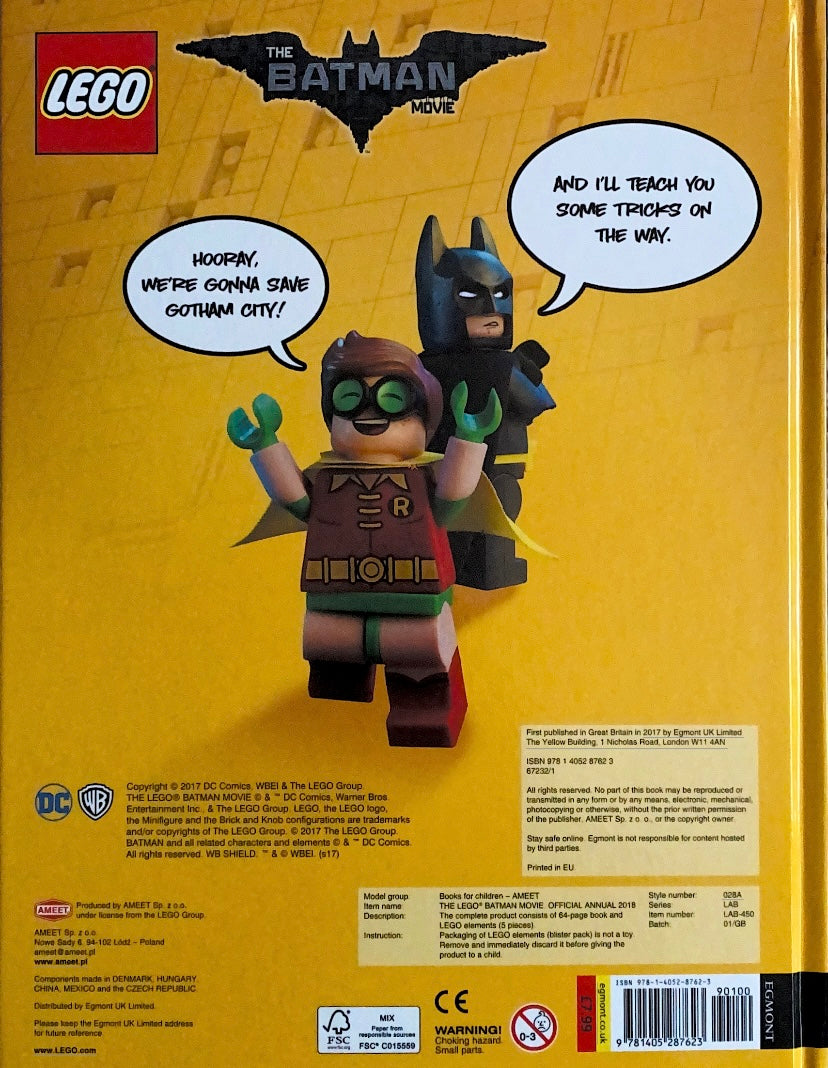 Lego Batman Movie Official Annual 2018 Hardback with Penguin Minifigure. Less than Half Price!