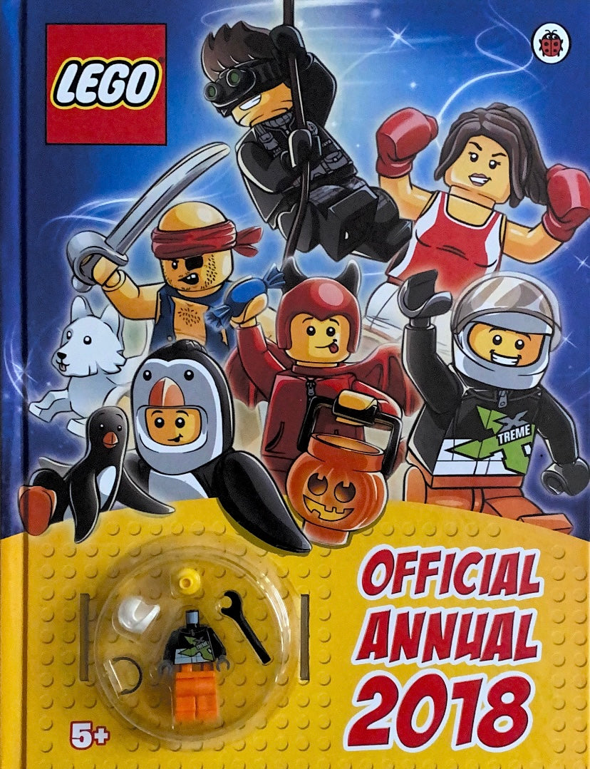 Lego Official Annual 2018 Hardback With Xtreme Stunt Truck Driver Minifigure. Less than Half Price!