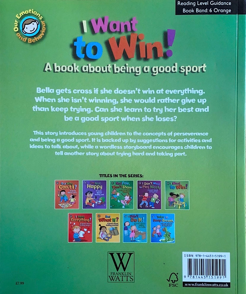 I Want to Win! A book about being a good sport.